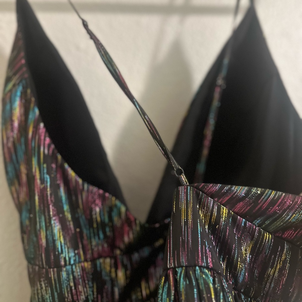 Aidan by Aidan Mattox Black Dress with Metalic Colors - Picture 14 of 15